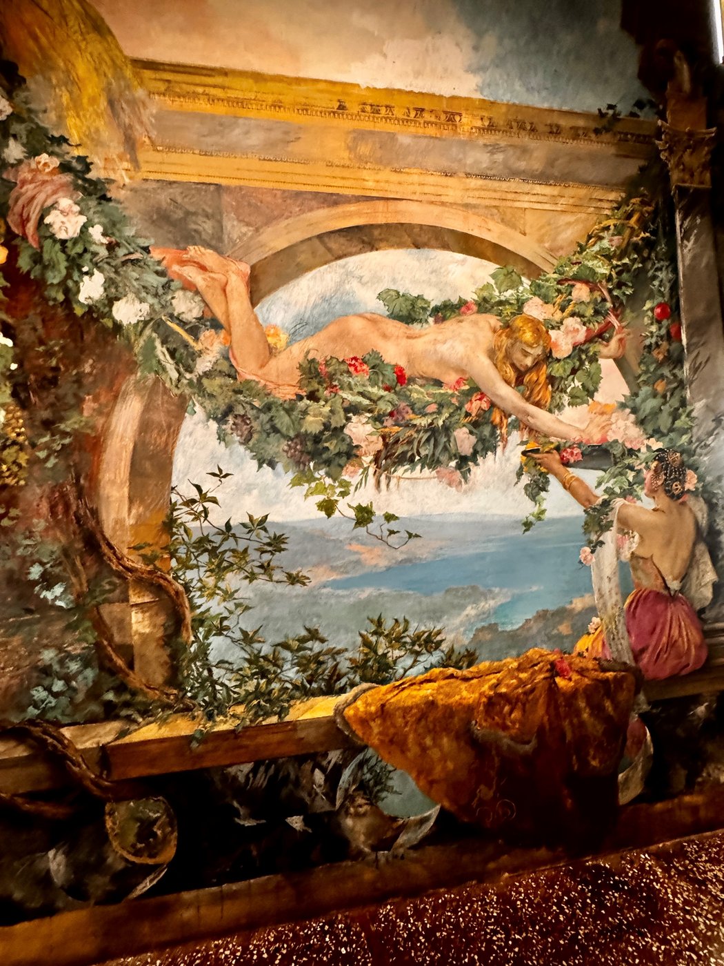 Historisches Fresko in einem venezianischen Palazzo